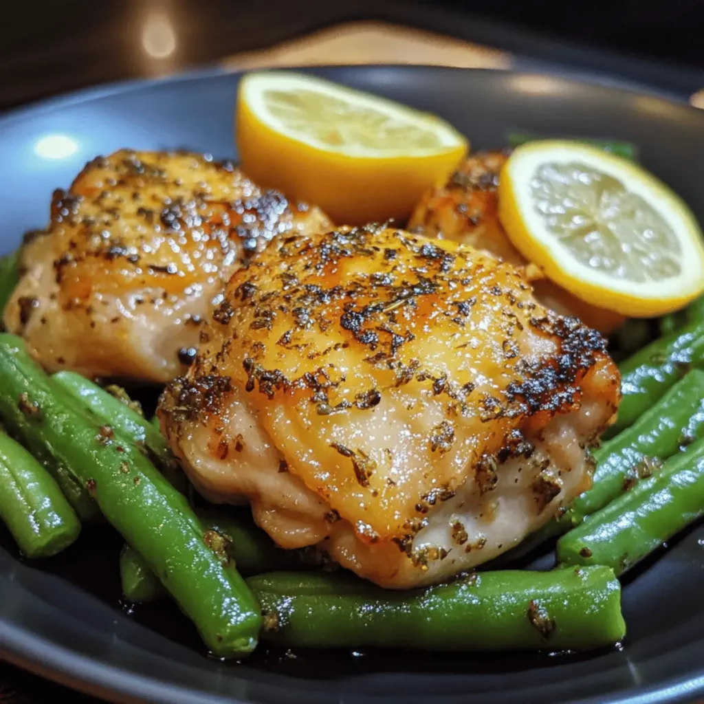 Lemon Herb Chicken Thighs with Green Beans